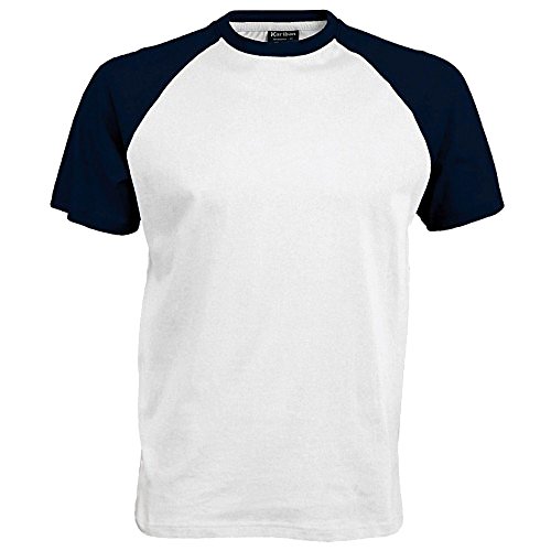 Kariban Herren T-Shirt Blau Bianco/Blu navy Large von Kariban