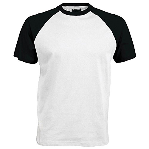 Kariban Herren T-Shirt Mehrfarbig weiß / schwarz Small von Kariban