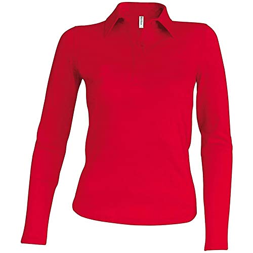 Kariban | K244 Damen Piqué Polo Langarm, Größe:M, Farbe:RED von Kariban