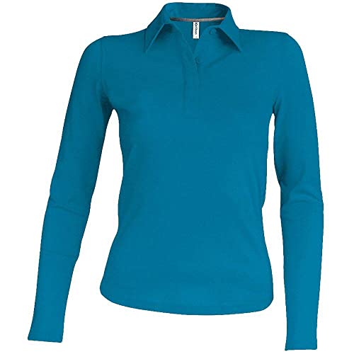 Kariban | K244 Damen Piqué Polo Langarm, Größe:M, Farbe:Sky Blue von Kariban