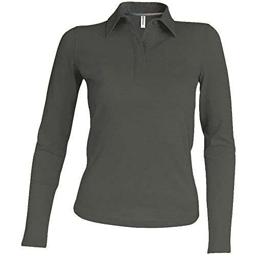 Kariban | K244 Damen Piqué Polo Langarm, Größe:S, Farbe:Dark Khaki von Kariban