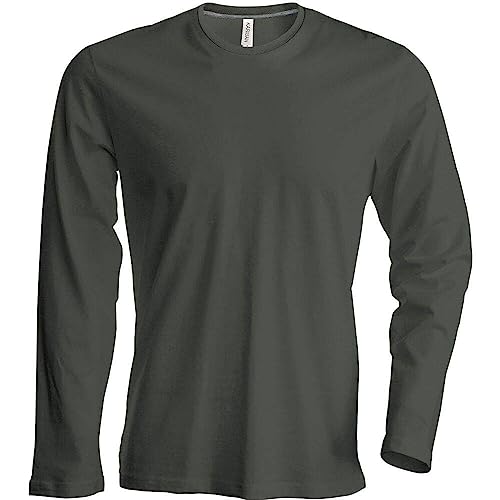 Kariban | K359 Herren T-Shirt Langarm, Größe:XL, Farbe:Dark Khaki von Kariban