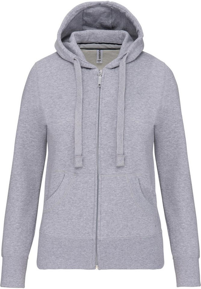 Kariban Kapuzensweatjacke DAMEN KAPUZENSHIRT mit Reißververschluss von Kariban