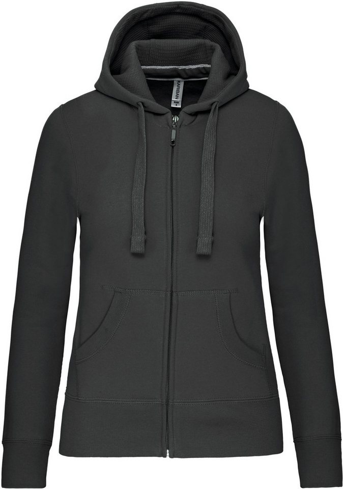 Kariban Kapuzensweatjacke DAMEN KAPUZENSHIRT mit Reißververschluss von Kariban