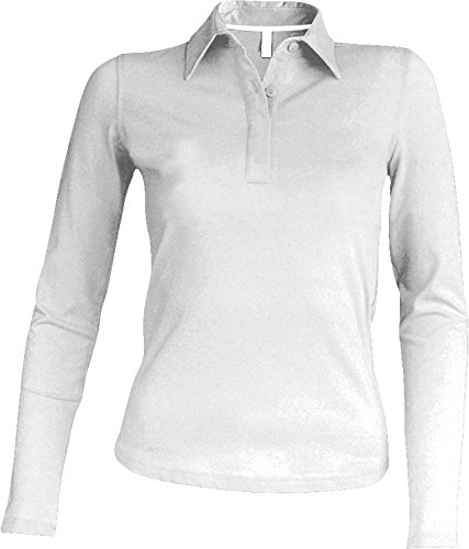 Kariban Ladies Piqué Langarm Poloshirt K244, Größe:L;Farbe:White von Kariban