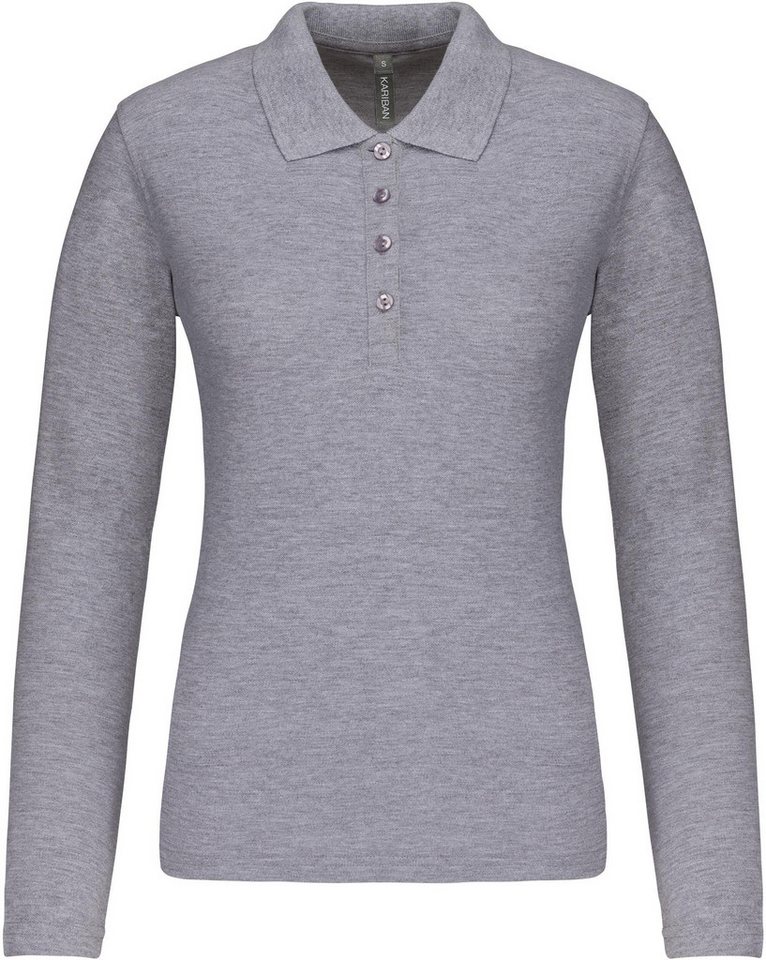 Kariban Langarm-Poloshirt Damen Langarm-Polohemd. Baumwollpiqué von Kariban