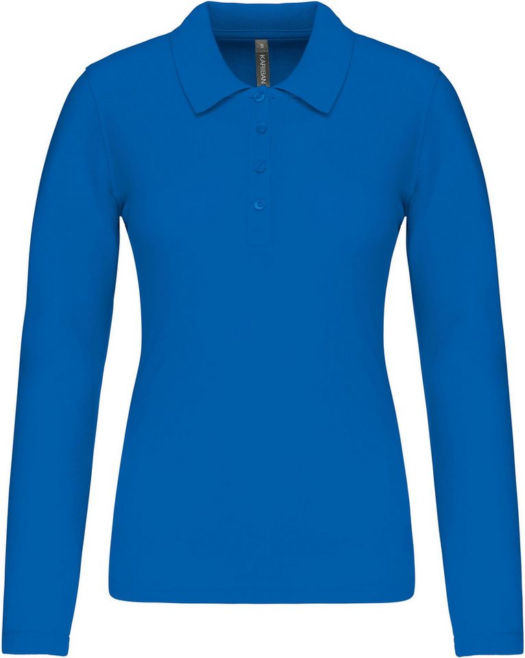 Kariban Langarm-Poloshirt Damen Langarm-Polohemd. Baumwollpiqué von Kariban