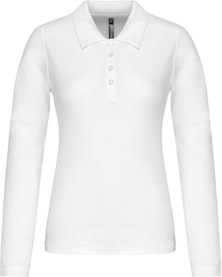 Kariban Langarm-Poloshirt Damen Langarm-Polohemd. Baumwollpiqué von Kariban