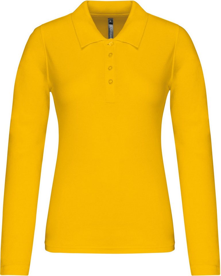 Kariban Langarm-Poloshirt Damen Langarm-Polohemd. Baumwollpiqué von Kariban