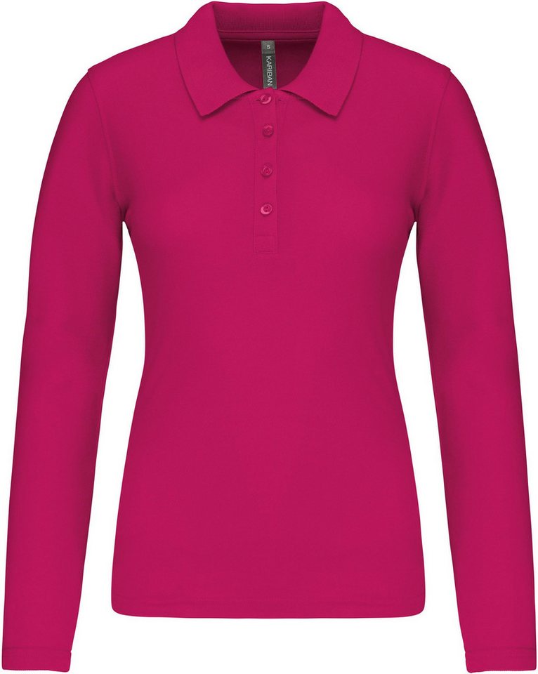 Kariban Langarm-Poloshirt Damen Langarm-Polohemd. Baumwollpiqué von Kariban