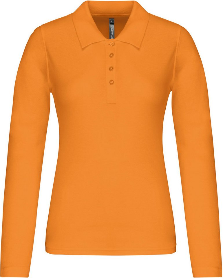 Kariban Langarm-Poloshirt Damen Langarm-Polohemd. Baumwollpiqué von Kariban