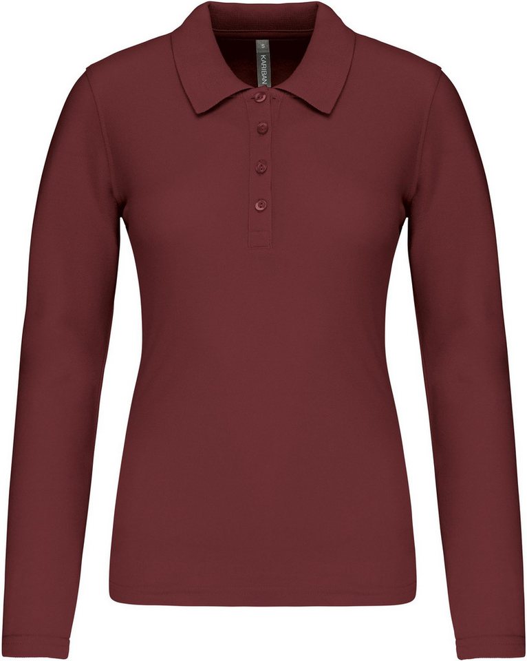 Kariban Langarm-Poloshirt Damen Langarm-Polohemd. Baumwollpiqué von Kariban