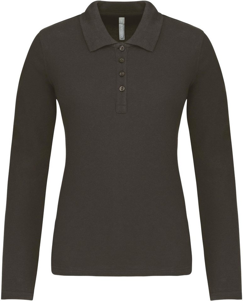 Kariban Langarm-Poloshirt Damen Langarm-Polohemd. Baumwollpiqué von Kariban