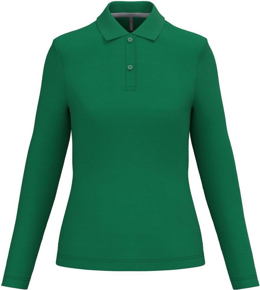 Kariban Langarm-Poloshirt Damen Piqué Poloshirt Langarm von Kariban