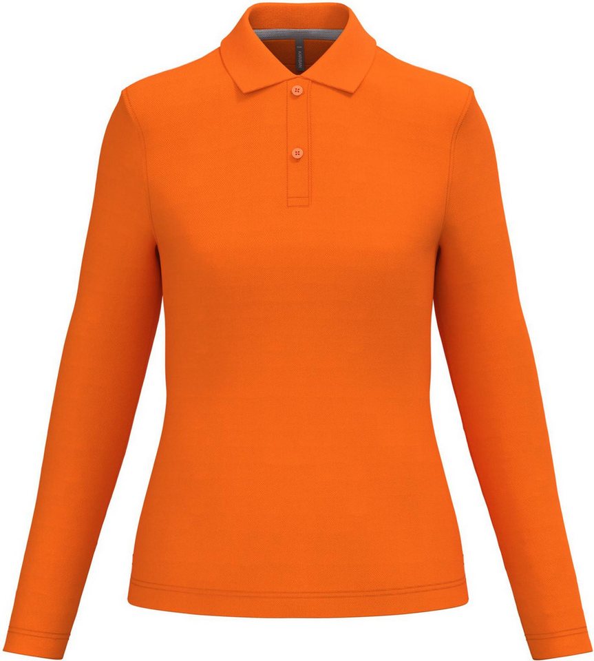 Kariban Langarm-Poloshirt Damen Piqué Poloshirt Langarm von Kariban