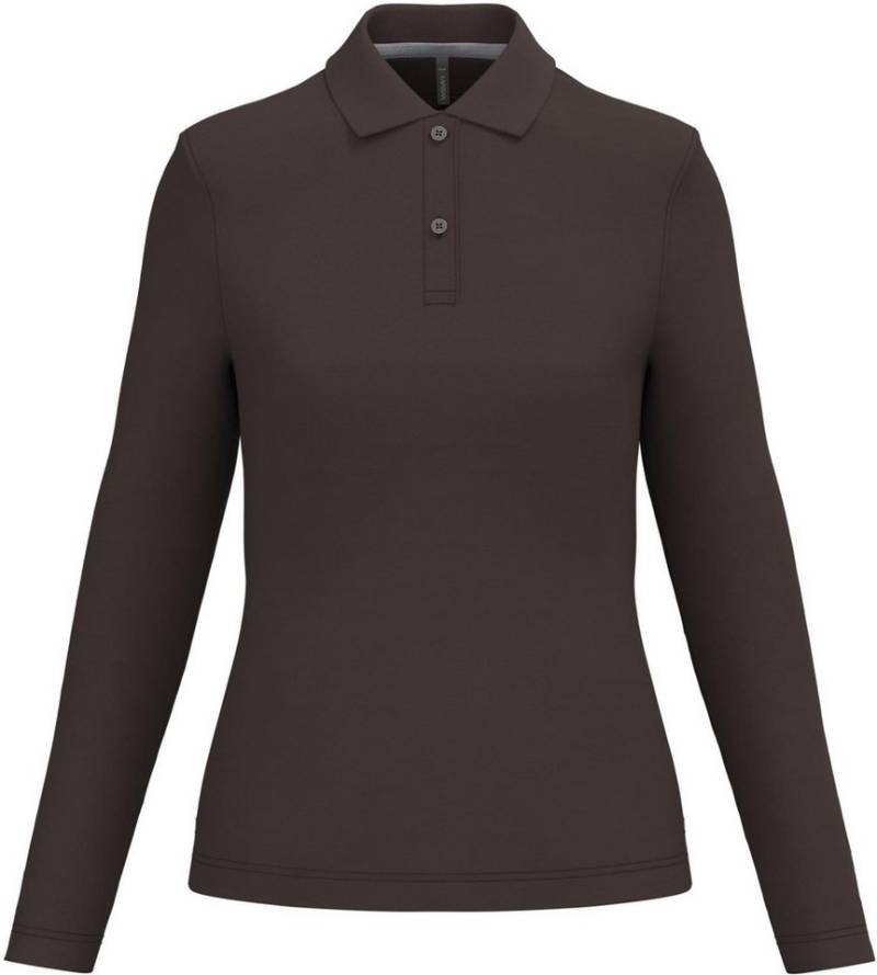 Kariban Langarm-Poloshirt Damen Piqué Poloshirt Langarm von Kariban