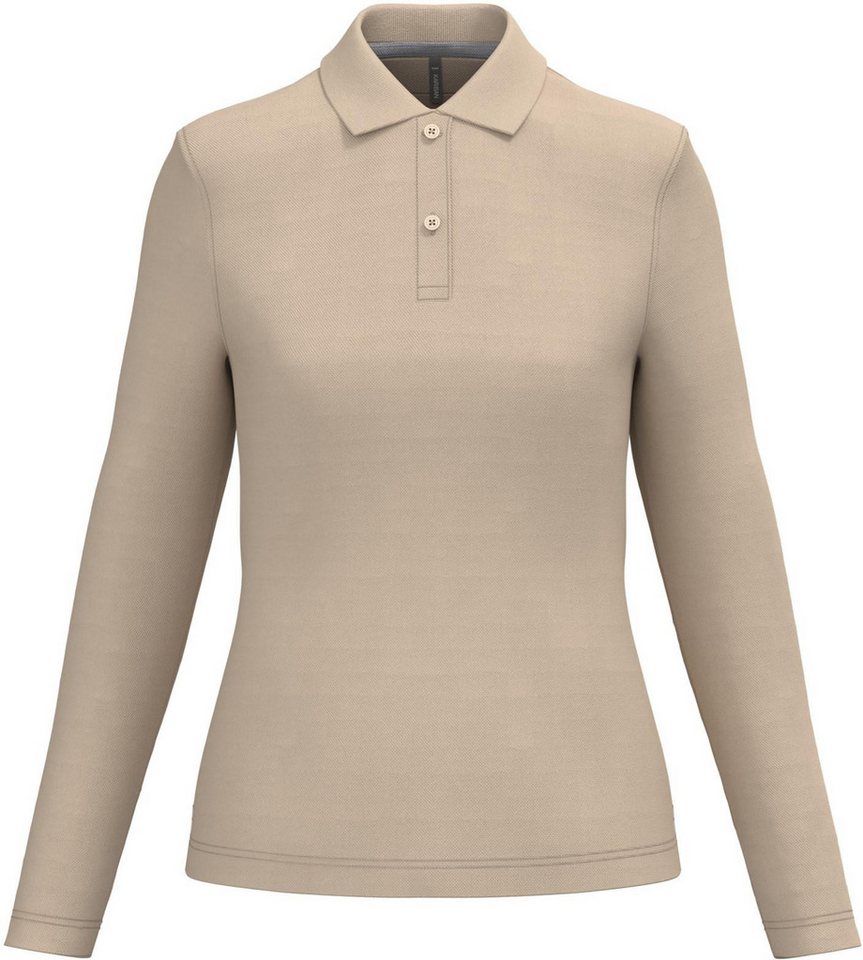 Kariban Langarm-Poloshirt Damen Piqué Poloshirt Langarm von Kariban