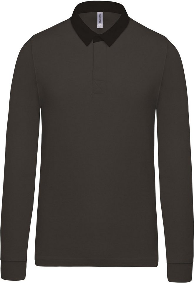 Kariban Langarm-Poloshirt Herren Rugby-Polohemd von Kariban