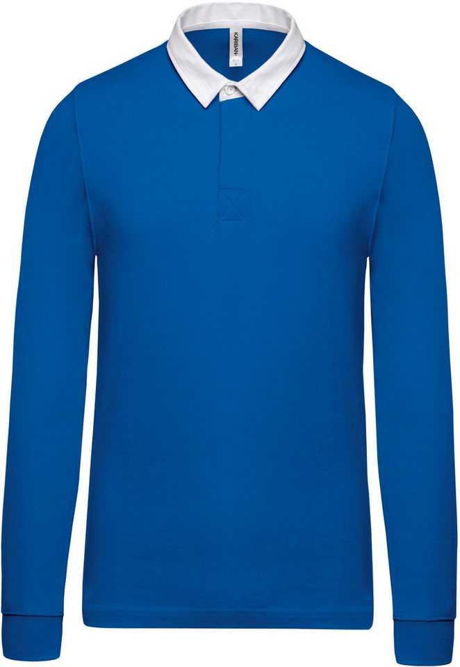 Kariban Langarm-Poloshirt Herren Rugby-Polohemd von Kariban