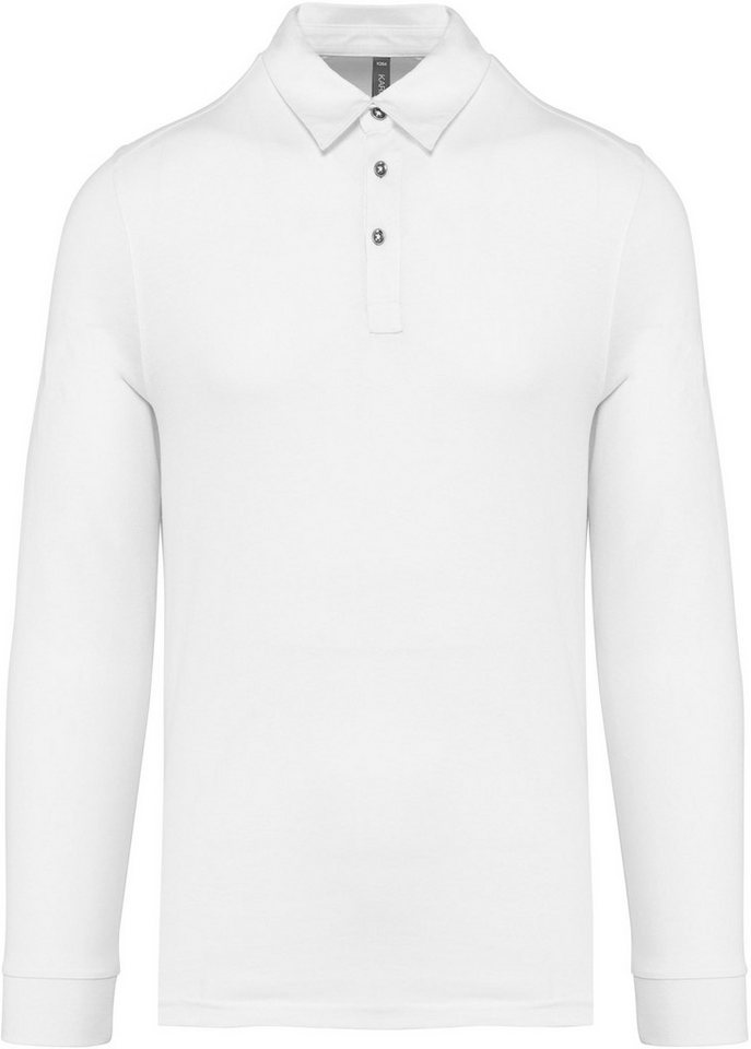 Kariban Langarm-Poloshirt Langarm-Polohemd für Herren aus Jersey von Kariban