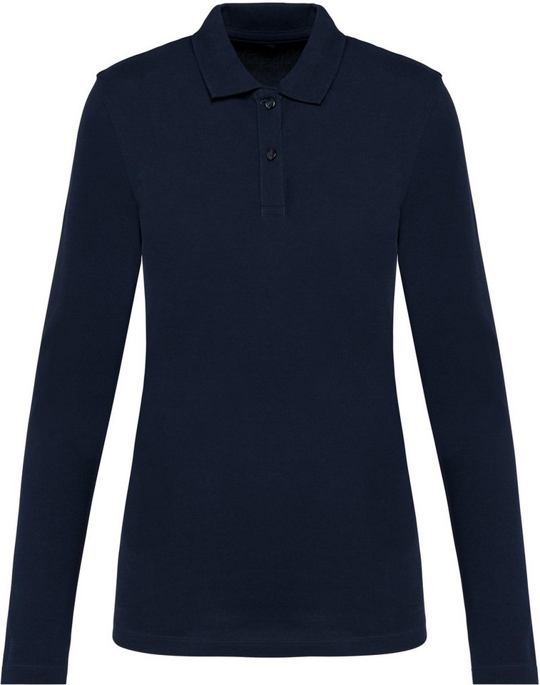 Kariban Langarm-Poloshirt Supima® Damen-Polohemd mit langen Ärmeln von Kariban