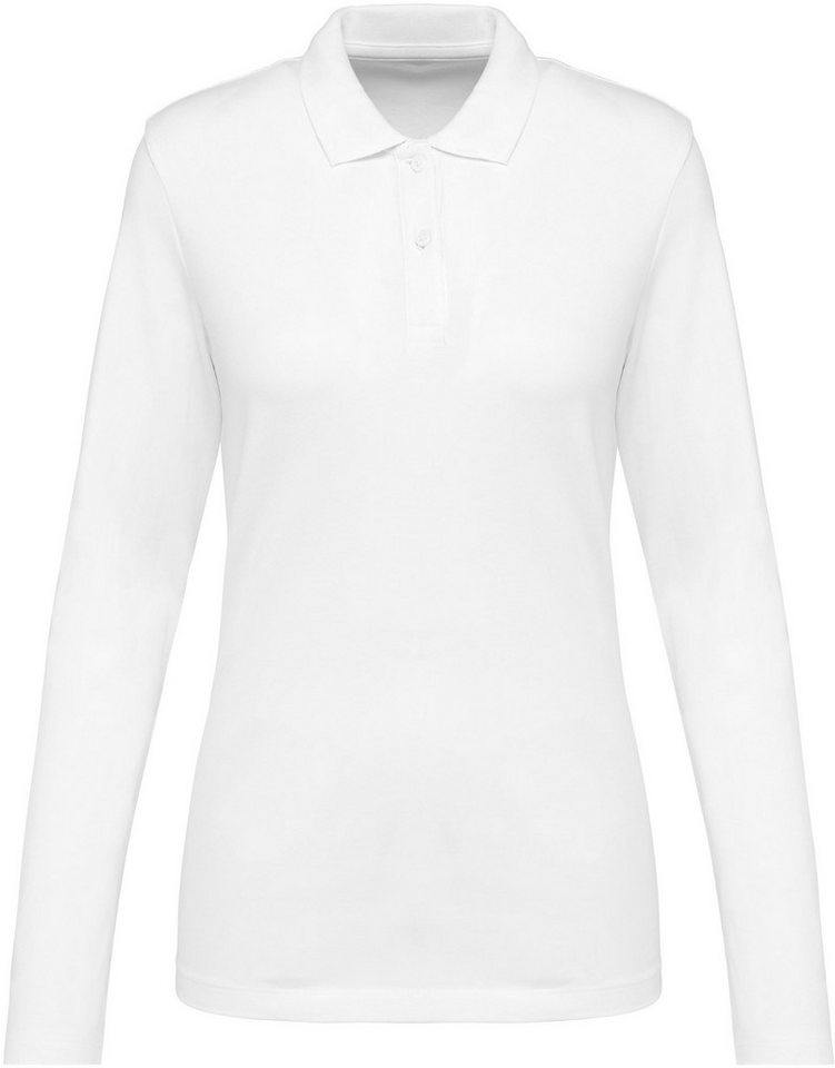 Kariban Langarm-Poloshirt Supima® Damen-Polohemd mit langen Ärmeln von Kariban