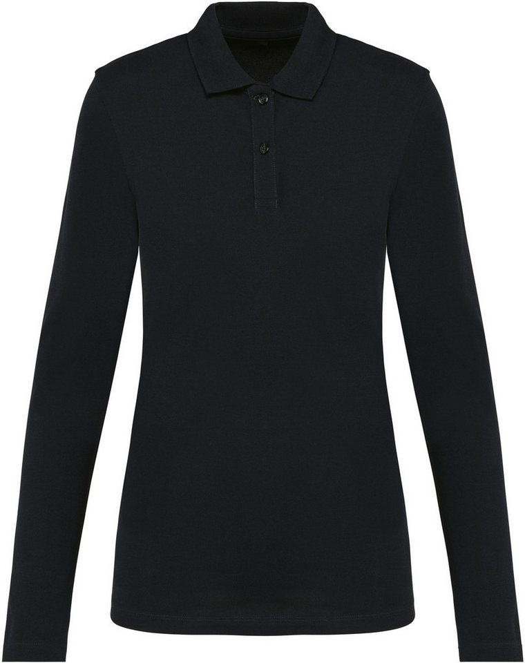 Kariban Langarm-Poloshirt Supima® Damen-Polohemd mit langen Ärmeln von Kariban