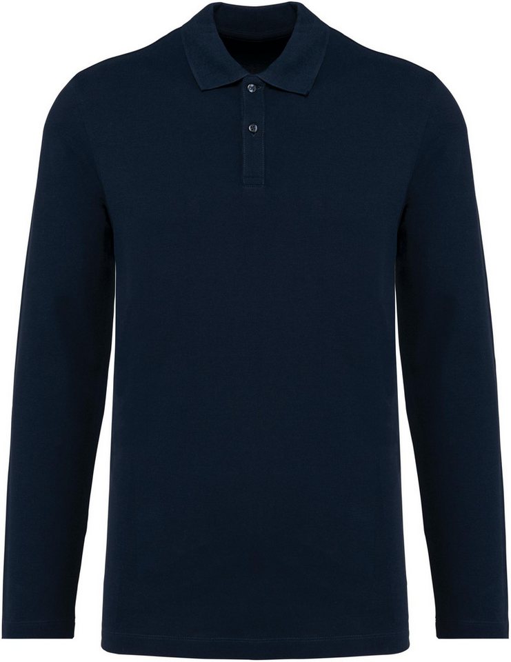 Kariban Langarm-Poloshirt Supima® Herren-Polohemd mit langen Ärmeln von Kariban