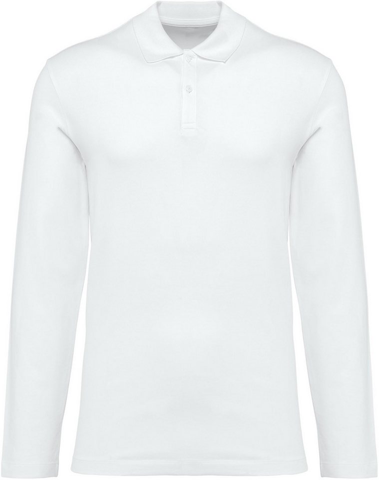 Kariban Langarm-Poloshirt Supima® Herren-Polohemd mit langen Ärmeln von Kariban