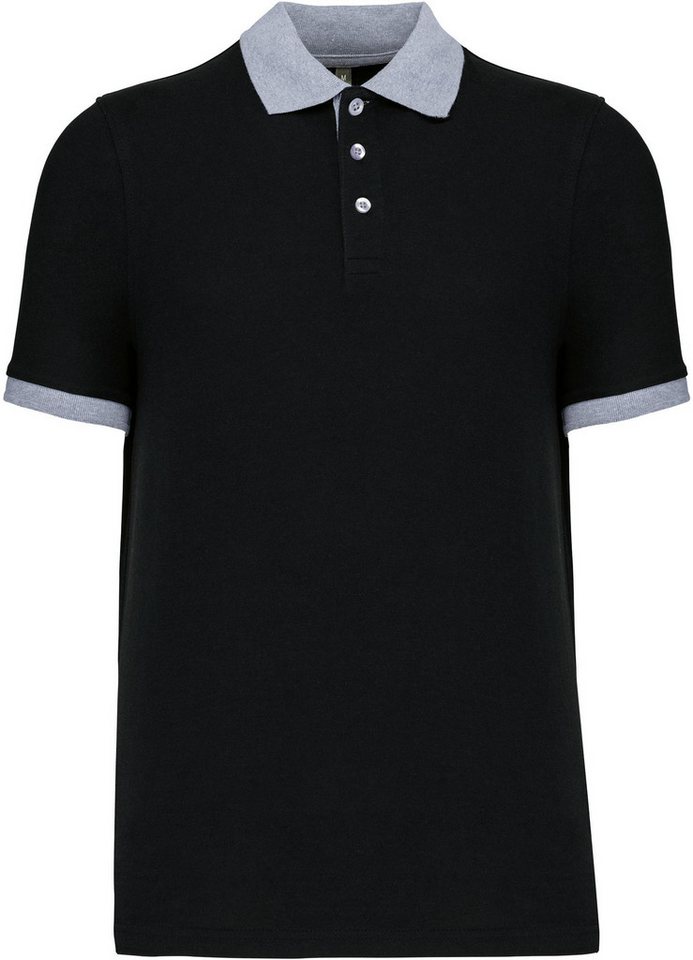 Kariban Langarm-Poloshirt Zweifarbiges Piqué-Polohemd für Herren von Kariban