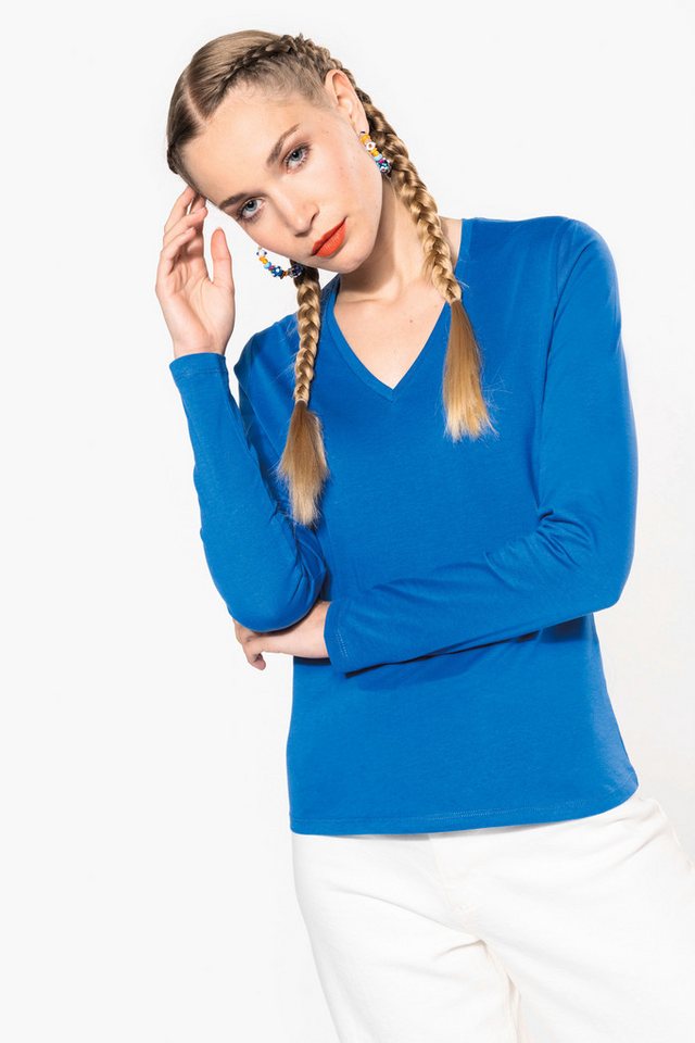 Kariban Langarmhemd Ladies long sleeve V-neck T-shirt von Kariban