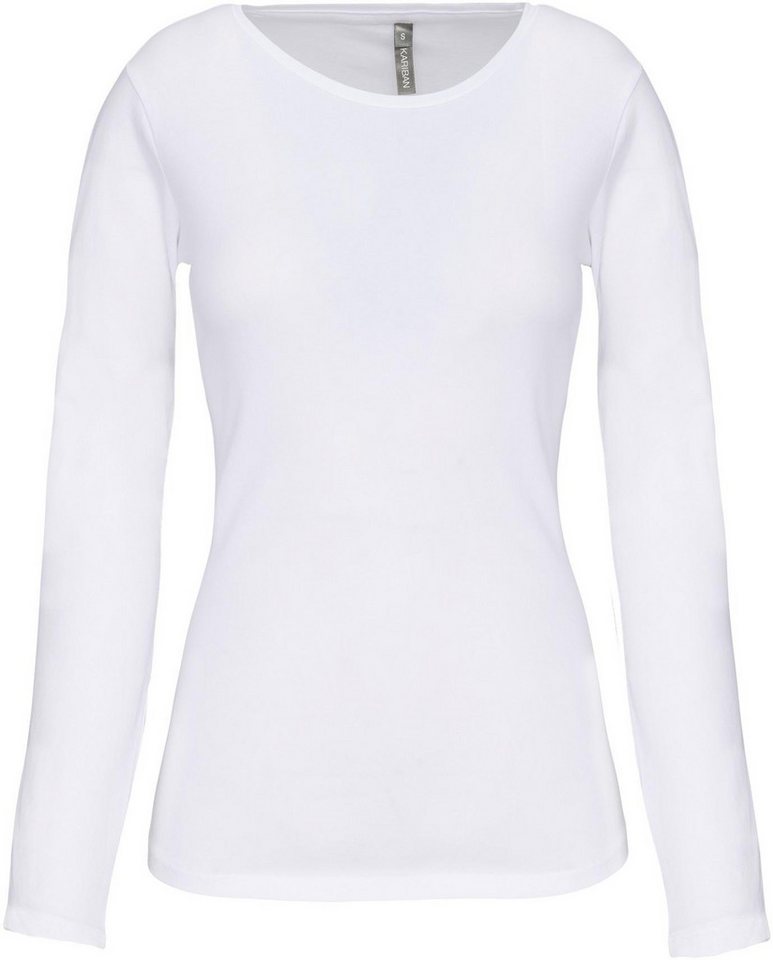 Kariban Langarmshirt Damen Langarm-T-Shirt mit Rundhalsausschnitt von Kariban