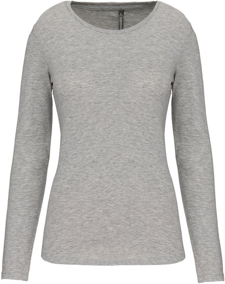 Kariban Langarmshirt Damen Langarm-T-Shirt mit Rundhalsausschnitt von Kariban