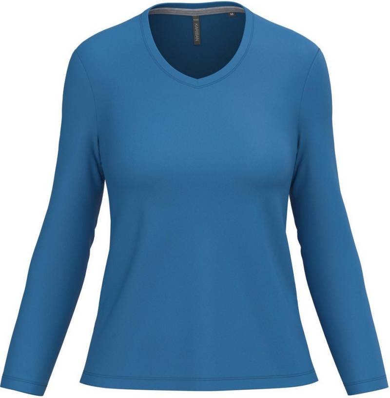 Kariban Langarmshirt Damen Langarmshirt Ladies' long sleeve V-neck T-shirt von Kariban