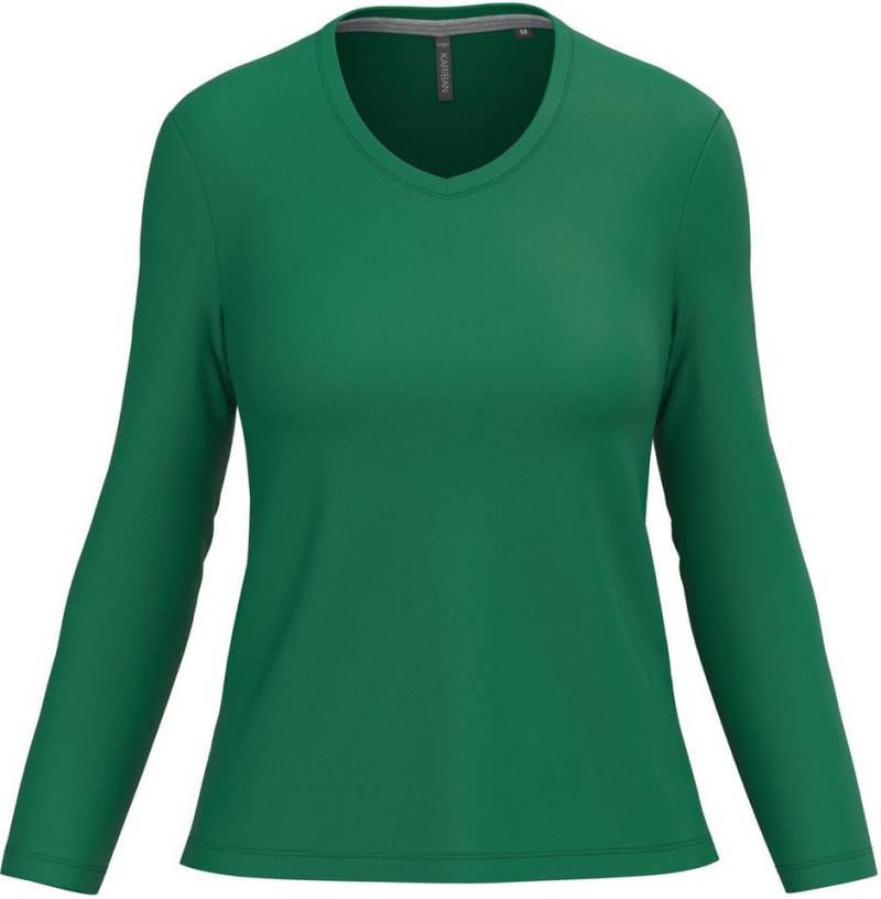 Kariban Langarmshirt Damen Langarmshirt Ladies' long sleeve V-neck T-shirt von Kariban