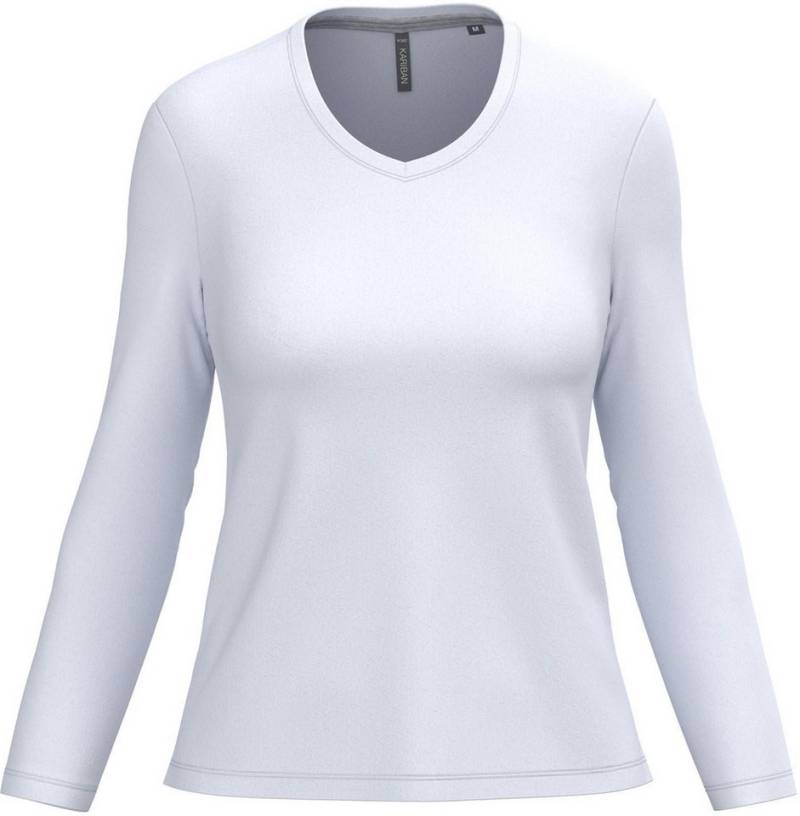 Kariban Langarmshirt Damen Langarmshirt Ladies' long sleeve V-neck T-shirt von Kariban