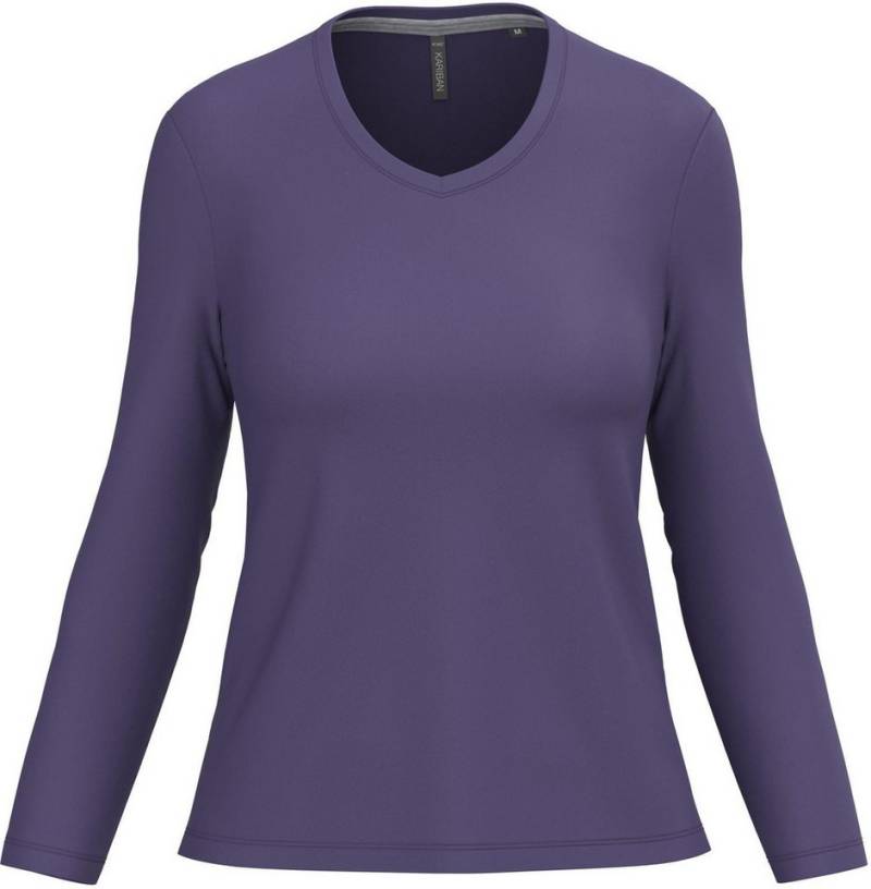Kariban Langarmshirt Damen Langarmshirt Ladies' long sleeve V-neck T-shirt von Kariban