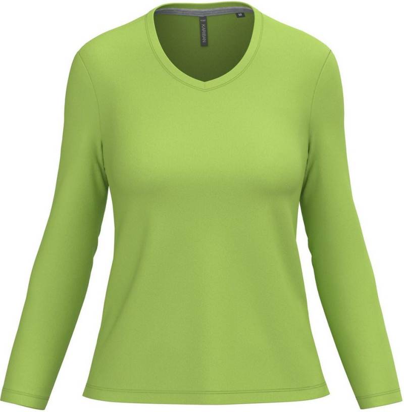 Kariban Langarmshirt Damen Langarmshirt Ladies' long sleeve V-neck T-shirt von Kariban
