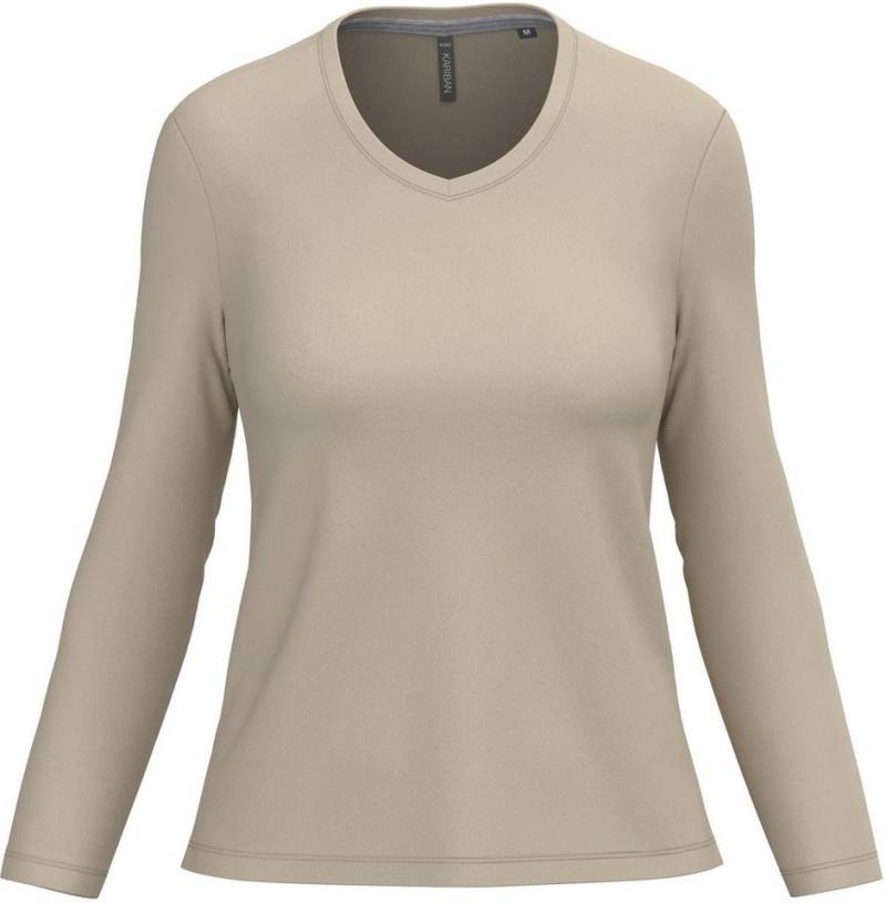 Kariban Langarmshirt Damen Langarmshirt Ladies' long sleeve V-neck T-shirt von Kariban
