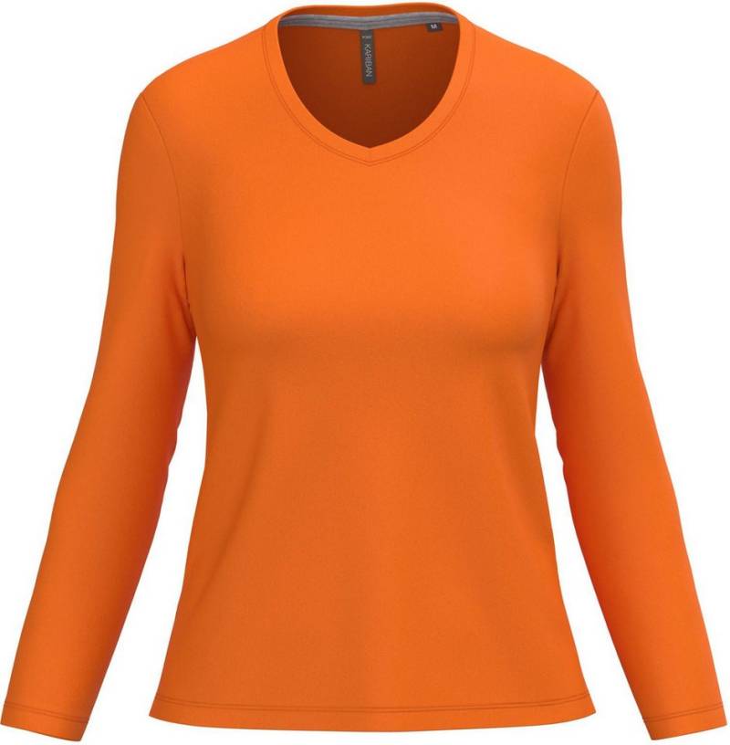 Kariban Langarmshirt Damen Langarmshirt Ladies' long sleeve V-neck T-shirt von Kariban