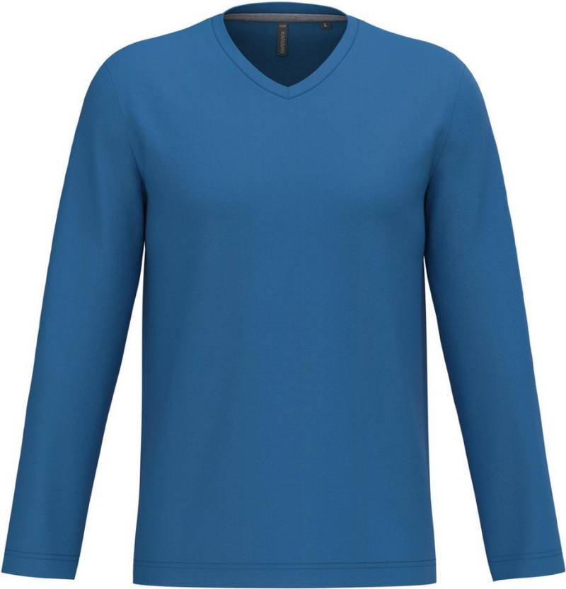 Kariban Langarmshirt Herren Langarmshirt Men's long-sleeved V-neck T-shirt von Kariban