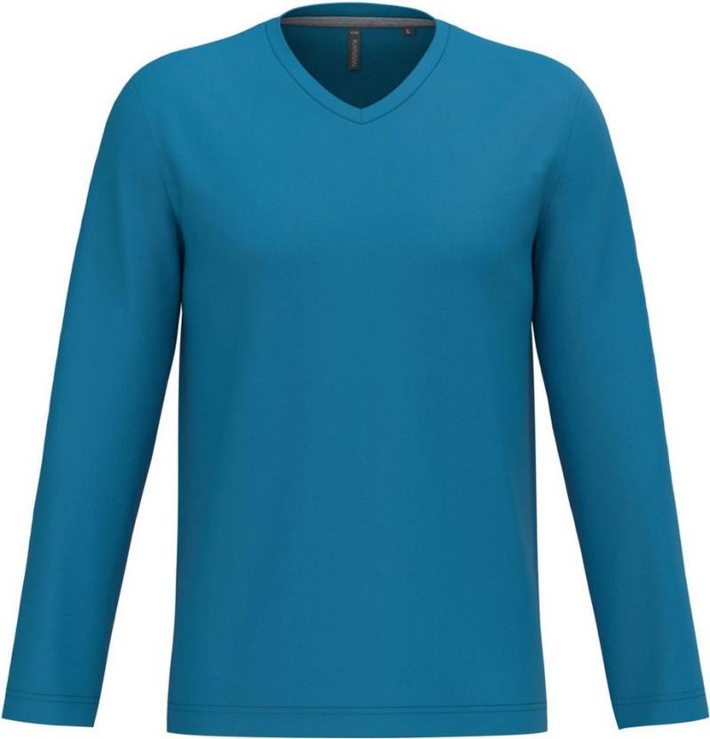 Kariban Langarmshirt Herren Langarmshirt Men's long-sleeved V-neck T-shirt von Kariban
