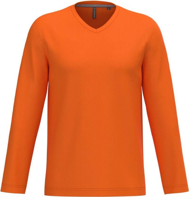Kariban Langarmshirt Herren Langarmshirt Men's long-sleeved V-neck T-shirt von Kariban