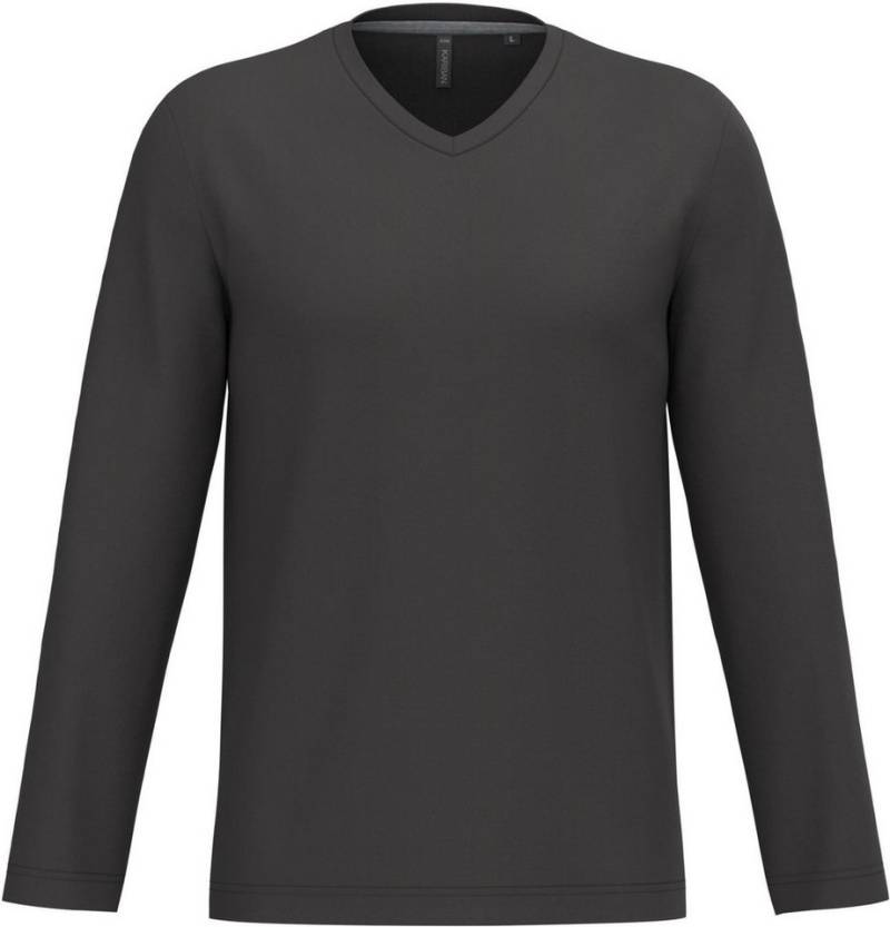 Kariban Langarmshirt Herren Langarmshirt Men's long-sleeved V-neck T-shirt von Kariban