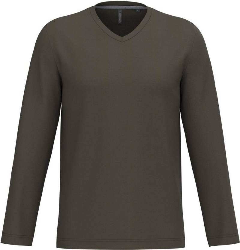 Kariban Langarmshirt Herren Langarmshirt Men's long-sleeved V-neck T-shirt von Kariban