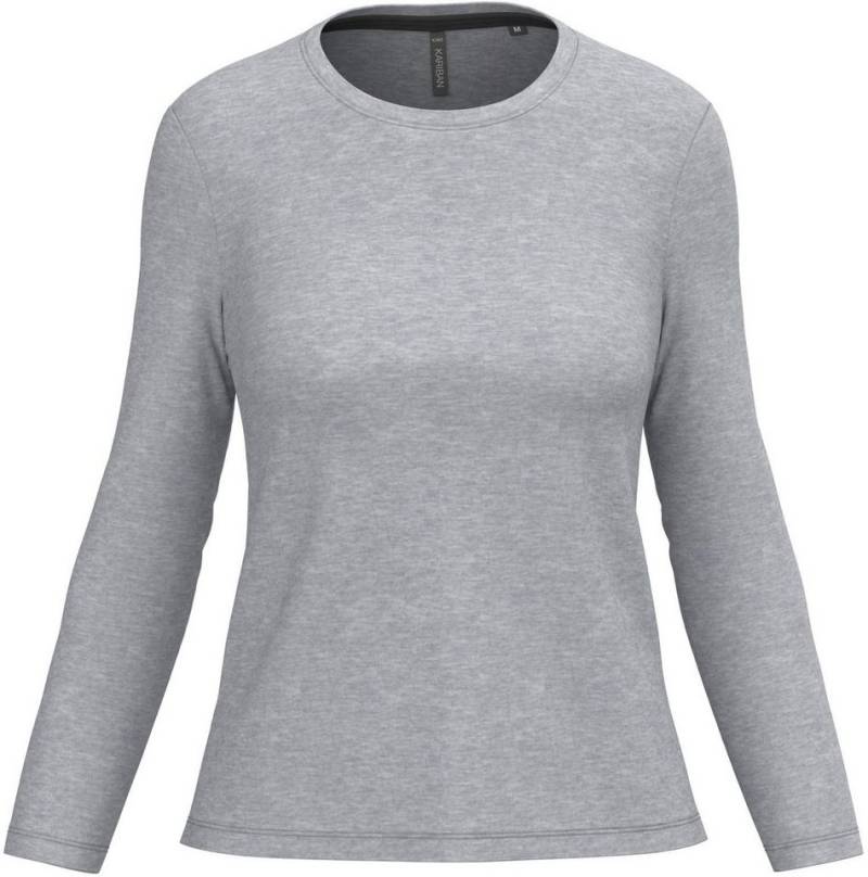 Kariban Langarmshirt Langarmshirt Damen Ladies' long-sleeved crew neck T-shirt von Kariban