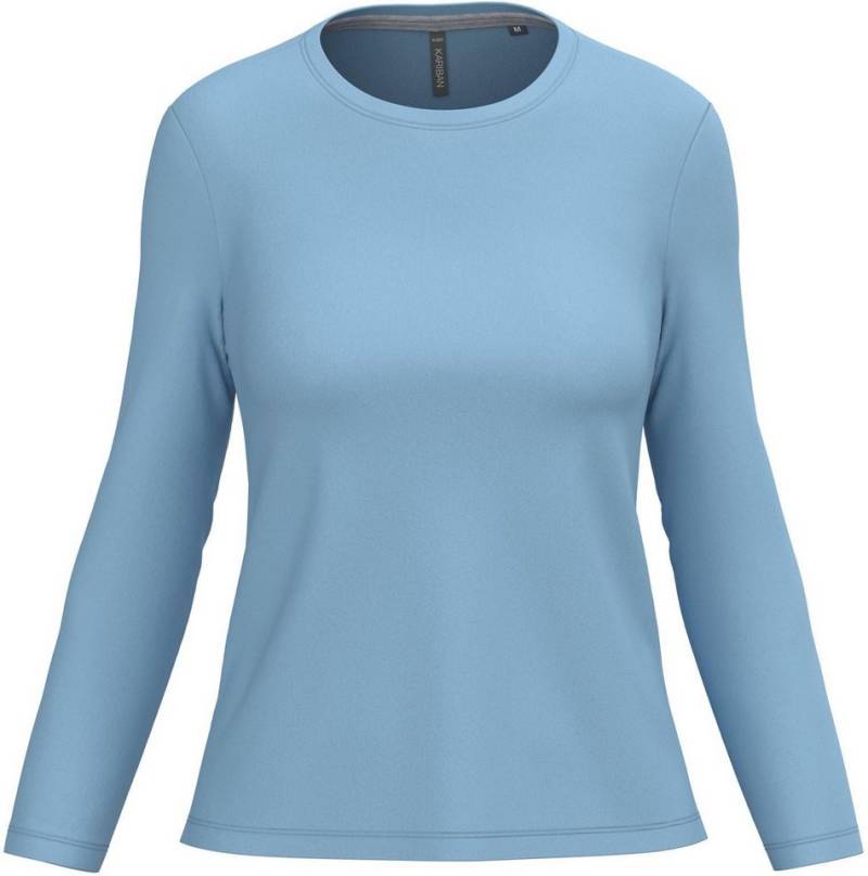 Kariban Langarmshirt Langarmshirt Damen Ladies' long-sleeved crew neck T-shirt von Kariban