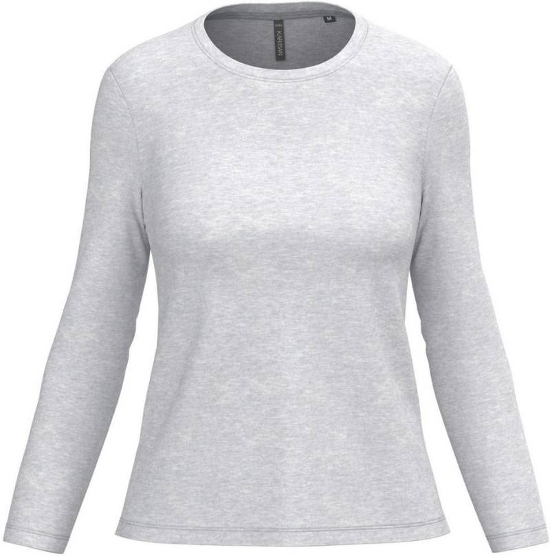 Kariban Langarmshirt Langarmshirt Damen Ladies' long-sleeved crew neck T-shirt von Kariban