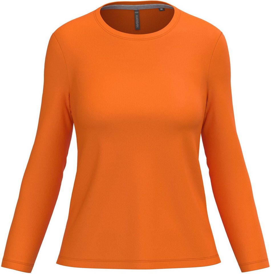 Kariban Langarmshirt Langarmshirt Damen Ladies' long-sleeved crew neck T-shirt von Kariban