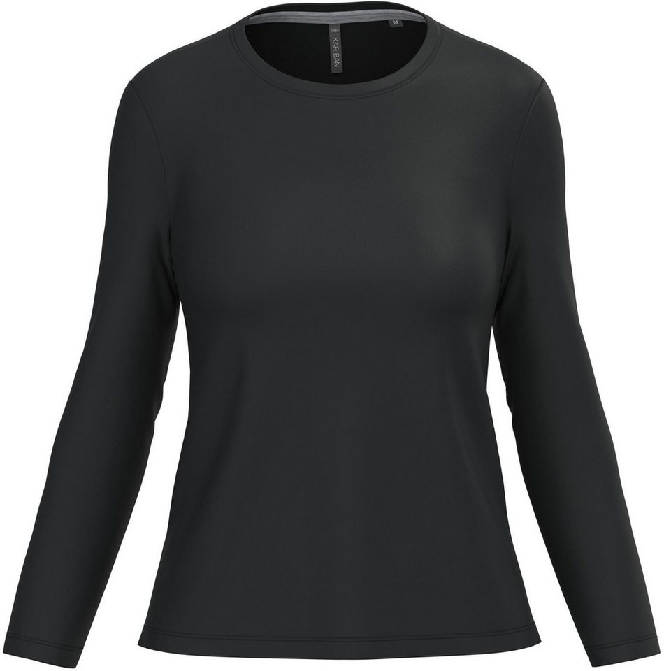 Kariban Langarmshirt Langarmshirt Damen Ladies' long-sleeved crew neck T-shirt von Kariban